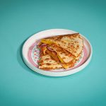 Pulled chicken quesadilla